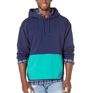 Levi's Men's Relax, 3x,Fleece Utility Navy Blue and Teal Spring, Fall, Hoodie